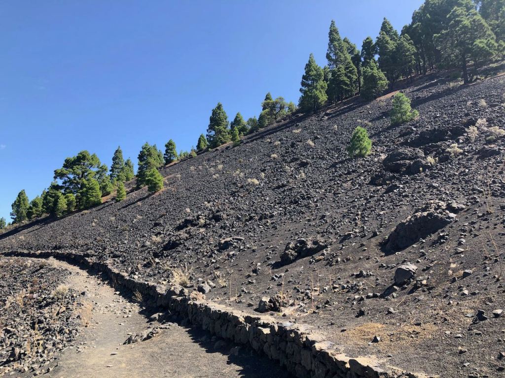 sometimes hot and dry with lots of pebbles ....