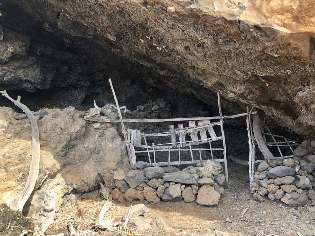 a cave probably (or should I say hopefully) used for goats