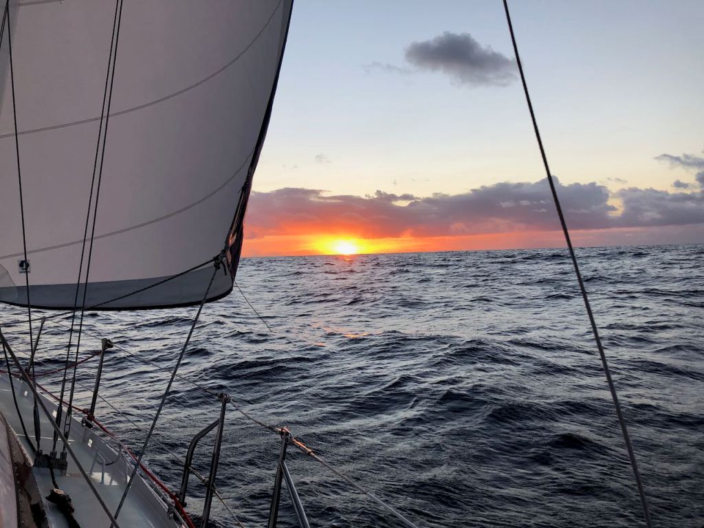 passing the north western tip of Teneriffa, watching the sun rising is always amazing