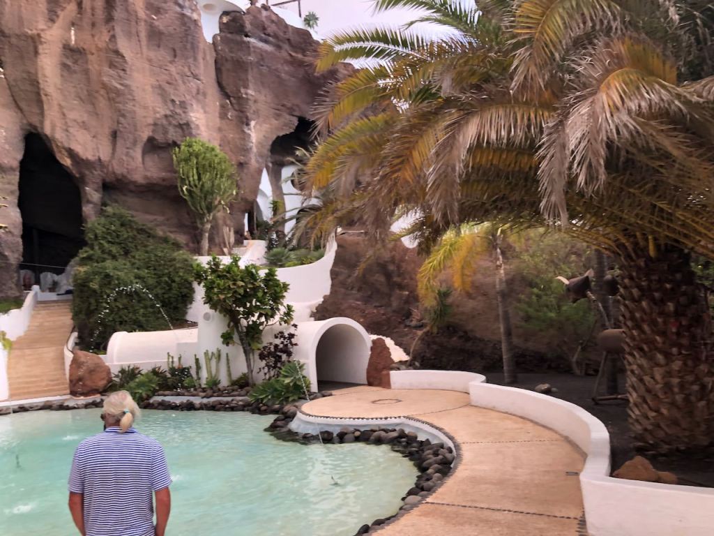 Rob admiring the entrance  area of the house