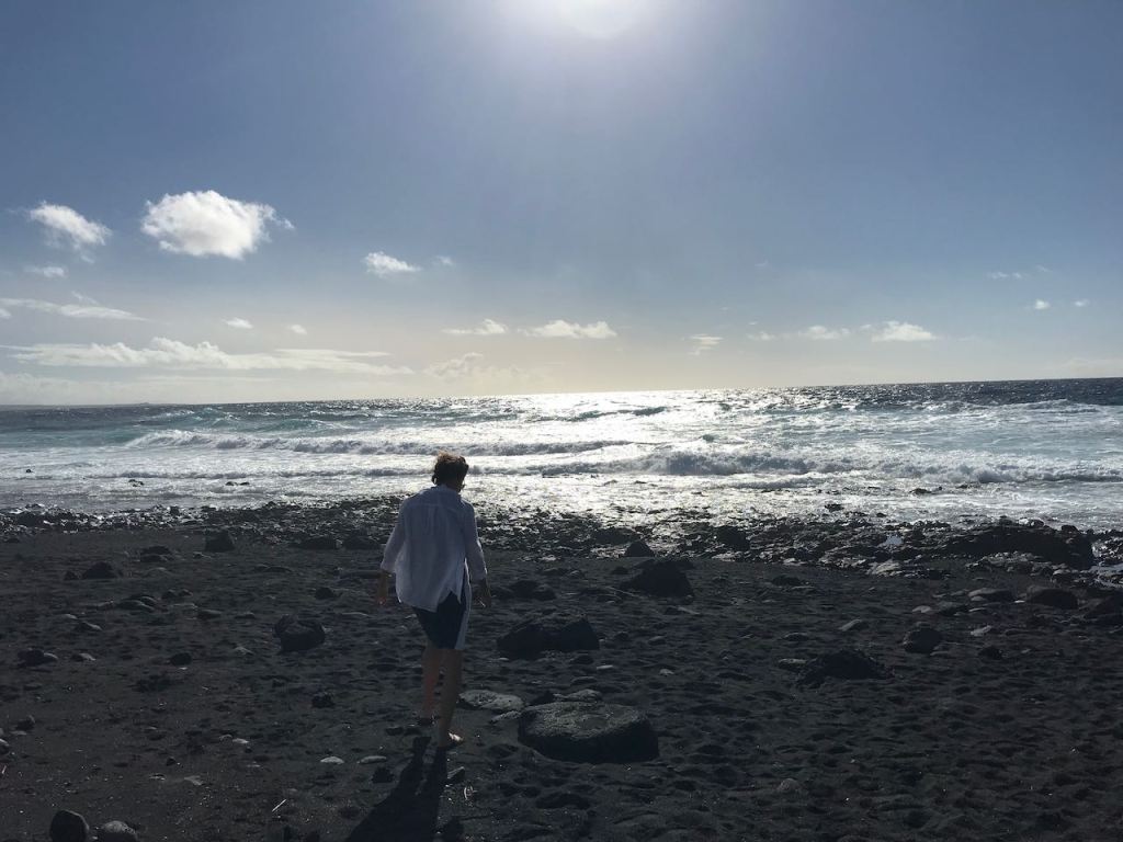 the beach looking west