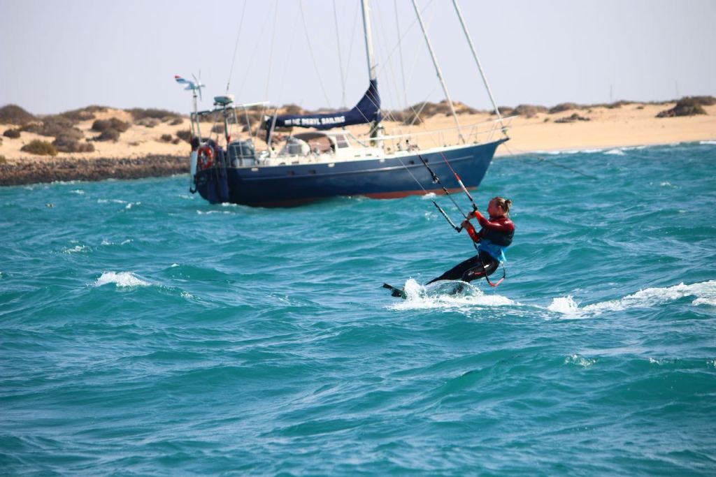 quite some waves in the bay and only...